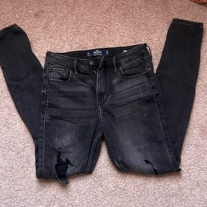 Black Ripped Hollister Jeans
